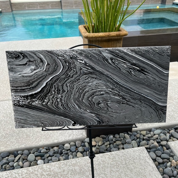 (SOLD) Acrylic Pour Paintings - Picture 4 of 4